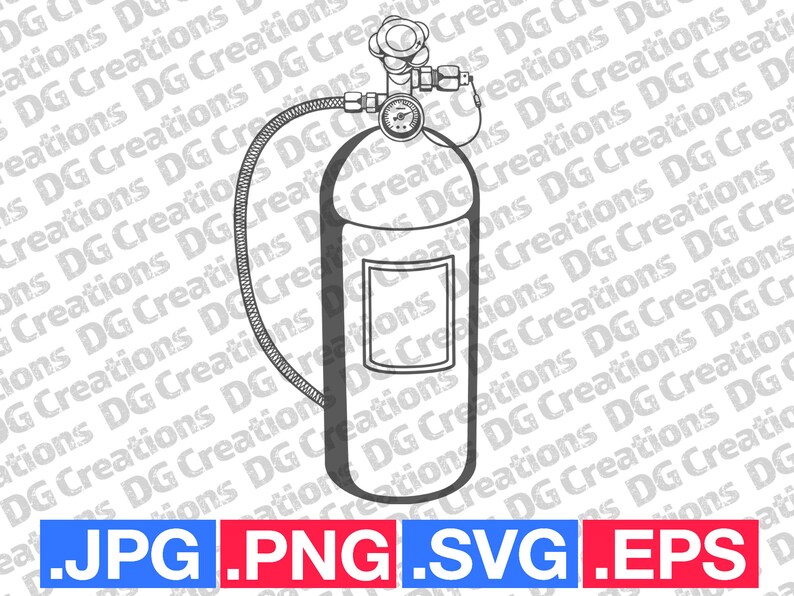 Nitrous Bottle SVG Clip Art Graphic Art Tank Instant Download Etsy