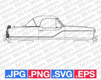 Nash Metropolitan 1962 Oldtimer SVG Clip Art Grafik Art Sofortiger Download Illustration Auto Vektor svg eps png jpg Auto Schablone Automobil
