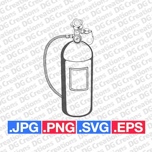 Garrafa nitrosa SVG Clip Art Arte gráfica Tanque Download instantâneo Ilustração Peça de carro Vetor svg eps png jpg Estêncil Arquivo automotivo