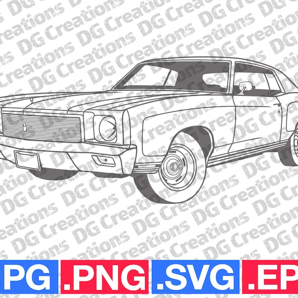 1971 Monte Carlo Svg - Etsy