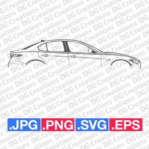 Alfa Romeo Giulia Sedan 2020 Car SVG Clip Art Graphic Art Instant Download Car Illustration Vector svg eps png jpg Stencil Automotive File