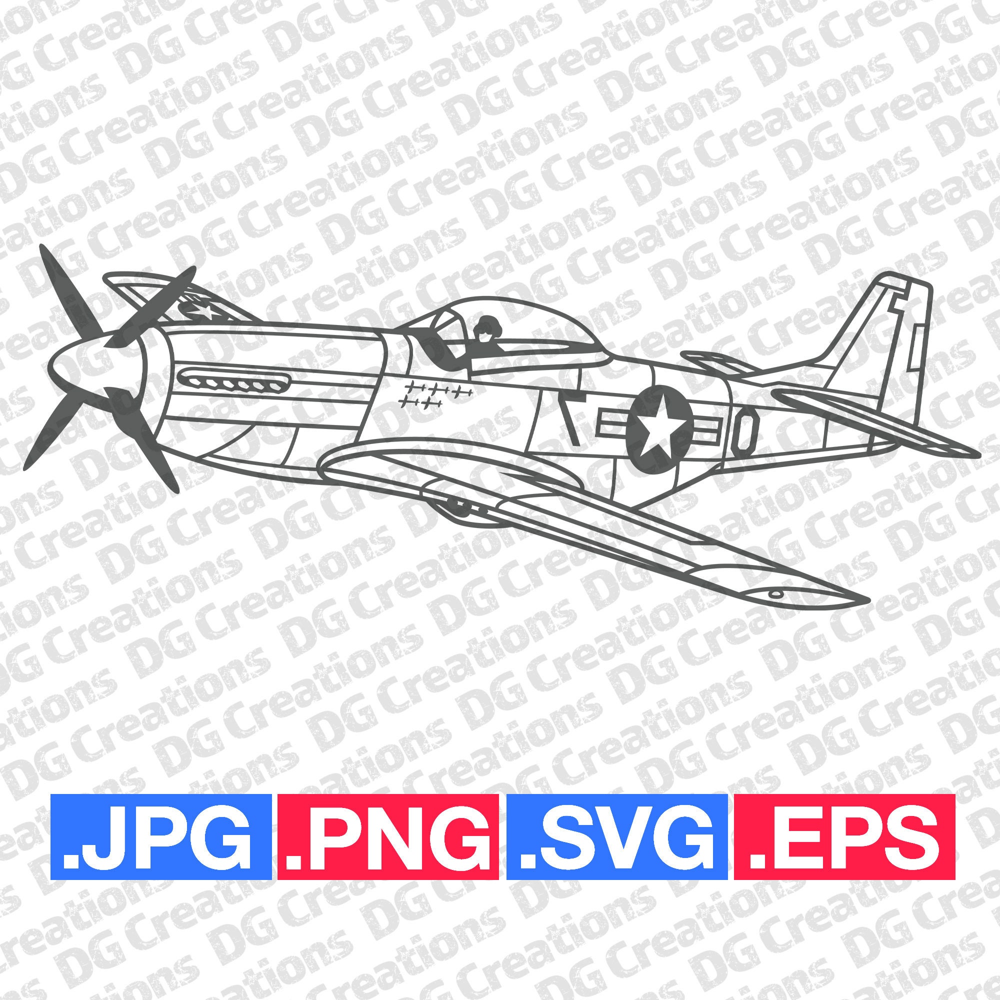 Mustang Plane Vector Images (36)