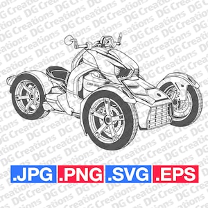 Can-Am Ryker Street Bike Motorcycle SVG Clip Art Graphic Art Instant Download Illustration Bike Vector svg eps png Stencil motorcycle