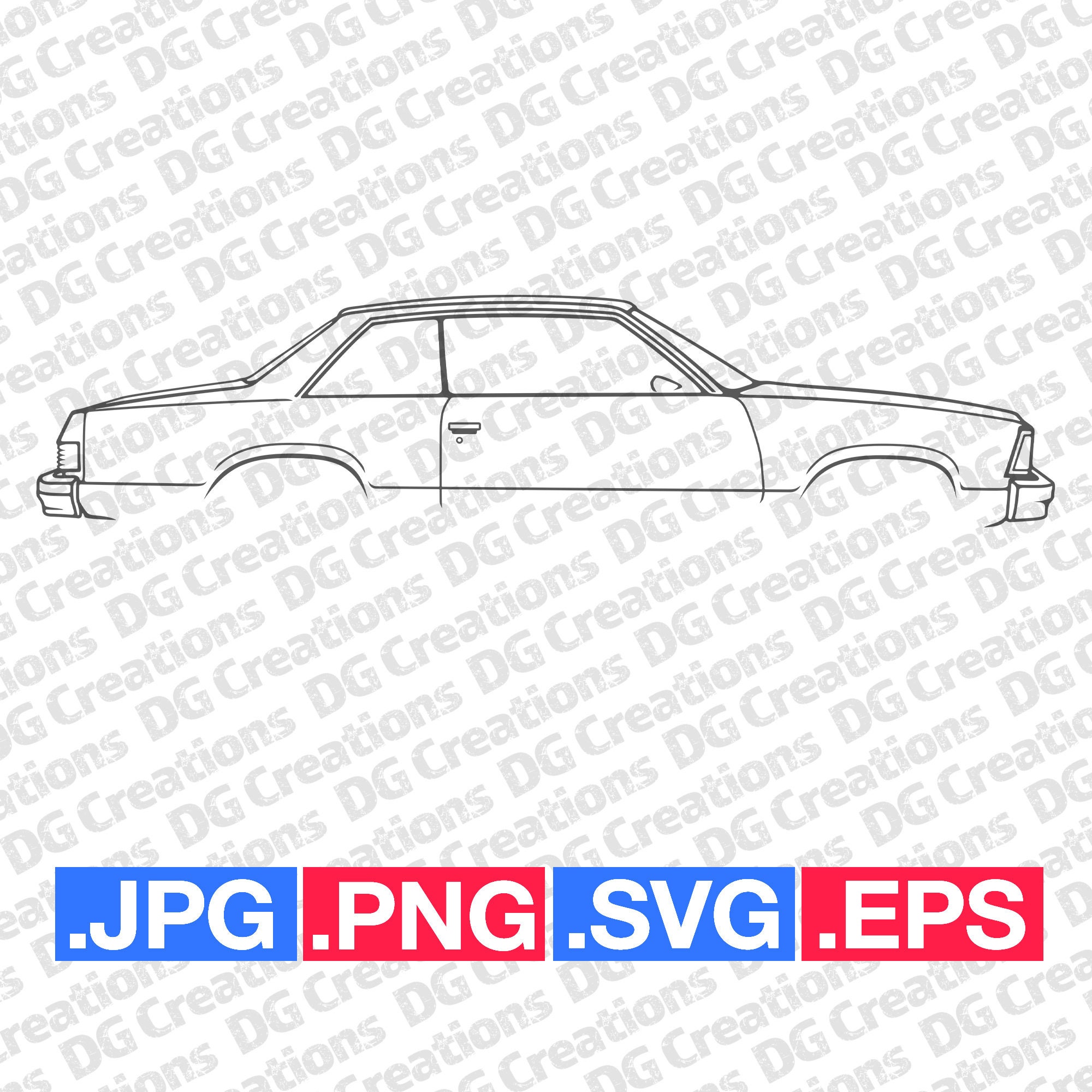 Chevrolet Malibu Sedan 1981 Coche SVG Clip Art Arte Gráfico Descarga  Instantánea Ilustración Vector svg eps png jpg Plantilla Archivo Automotriz  - Etsy México, image size:2000x2000