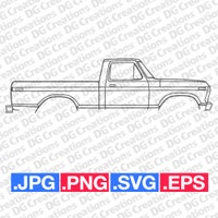 Ford F100 1972 SVG, Cartoon Vector, Art, Silhouette - Etsy
