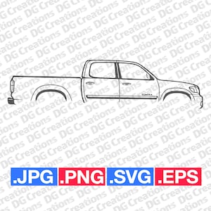 Toyota Tundra 2006 Truck Car SVG Clip Art Graphic Art Instant Download Illustration Car Vector svg eps png jpg Stencil Automotive File