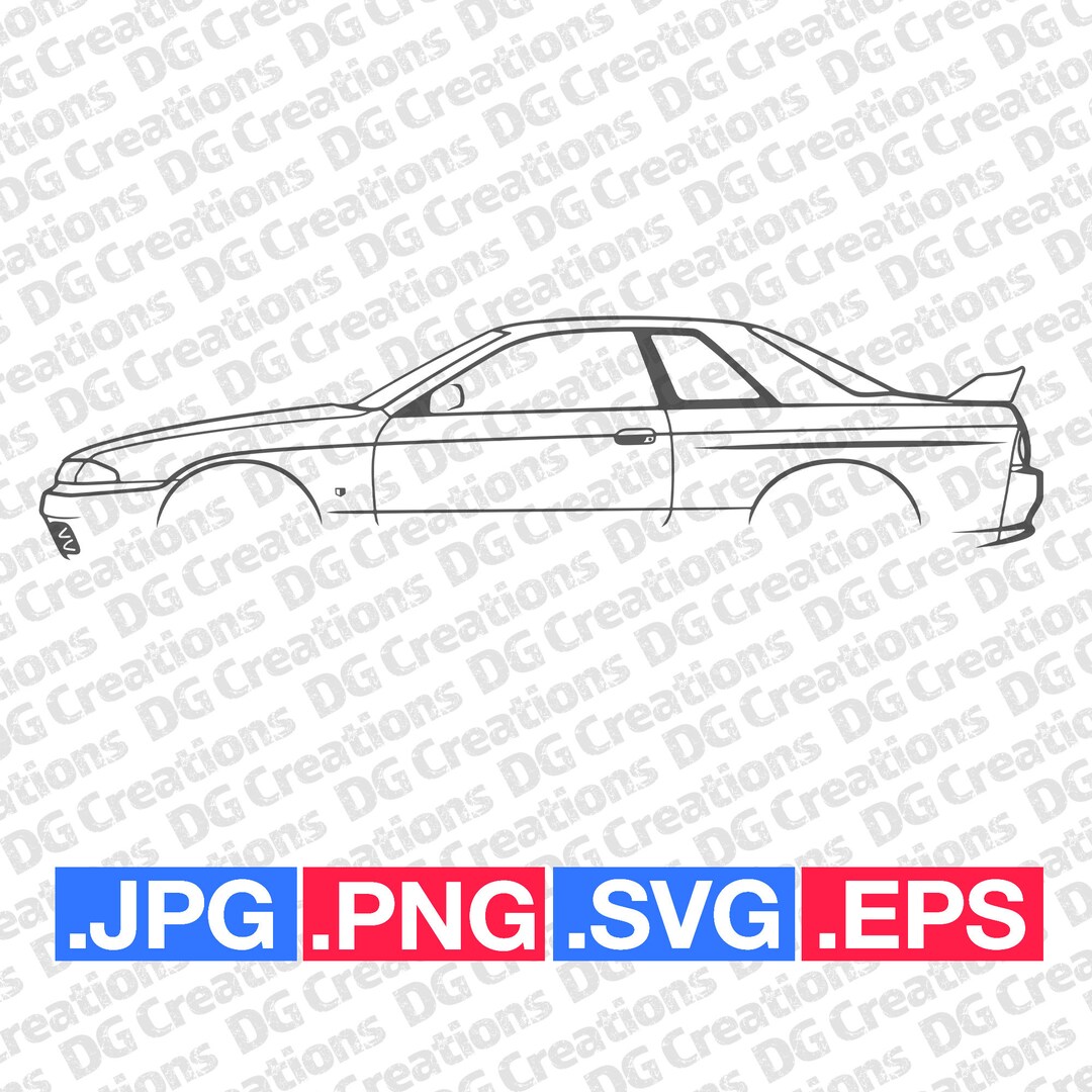 Nissan Skyline R32 GT-R Sportscar Car SVG Clip Art Graphic Art Instant ...