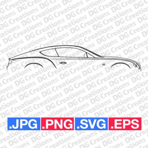 Bentley Continental GT Car SVG Clip Art Graphic Art Instant Download Car Illustration Vector svg eps png jpg Stencil Automotive File