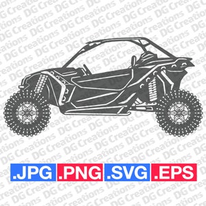 Can-Am Maverick XDS VTT SVG Clip Art Art graphique téléchargement immédiat Illustration vélo Vector svg eps png jpg pochoir moto