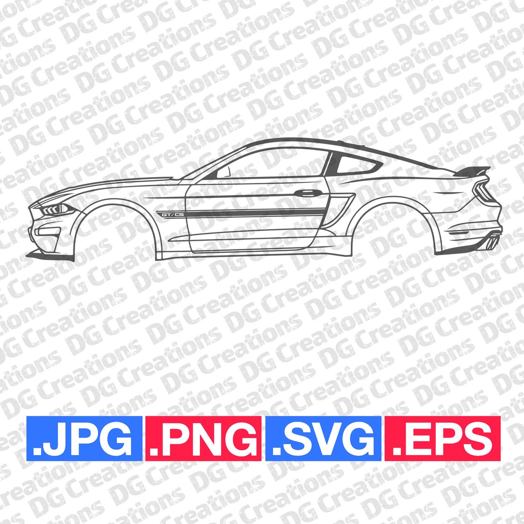 Ford Mustang GT/CS 2020 Cal Special Car SVG Clip Art Graphic Art ...