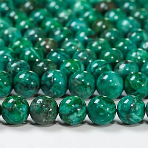 15.5" Sea Green South African Turquoise 6mm 8mm 10mm 12mm Smooth Round Gemstone Loose Beads
