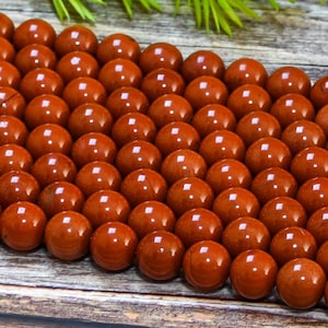 15.5&quot; Red Jasper Beads Grade AAA Genuine Natural Gemstone Round Loose Beads 4mm 6mm 8mm 10mm 12mm for DIY Jewelry Making