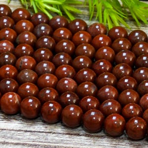 15.5&quot; Red Brecciated Jasper Beads Grade AAA Genuine Natural Gemstone 4MM, 6MM, 8MM, 10MM, 12MM Round Loose Beads