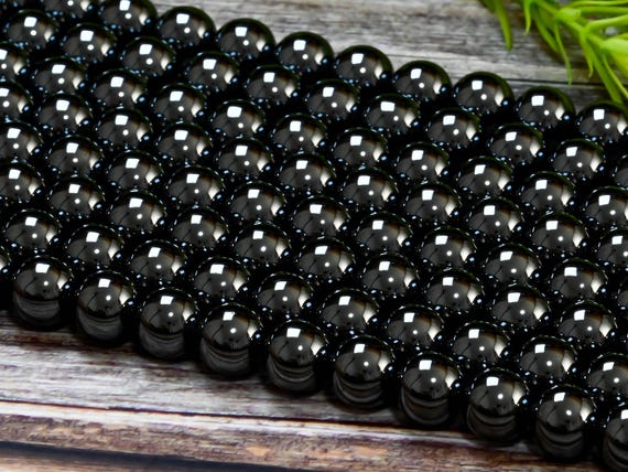 15.5" Natural Black Hematite Grade AAA Steel Gray Non-magnetic Gemstone Round Loose Beads 4mm 6mm 8mm 10mm 12mm for DIY Jewelry Making