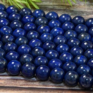 Deep Blue Lapis Lazuli Beads Gemstone 4mm 6mm 8mm 10mm 12mm Dyed Smooth Round Loose Beads 15.5&quot; inch Full Strand