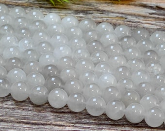 15.5" Angola Crystal Quartz Beads Genuine Natural Gemstone Round Loose Beads 4mm 6mm 8mm 10mm 12mm for DIY Jewelry Making