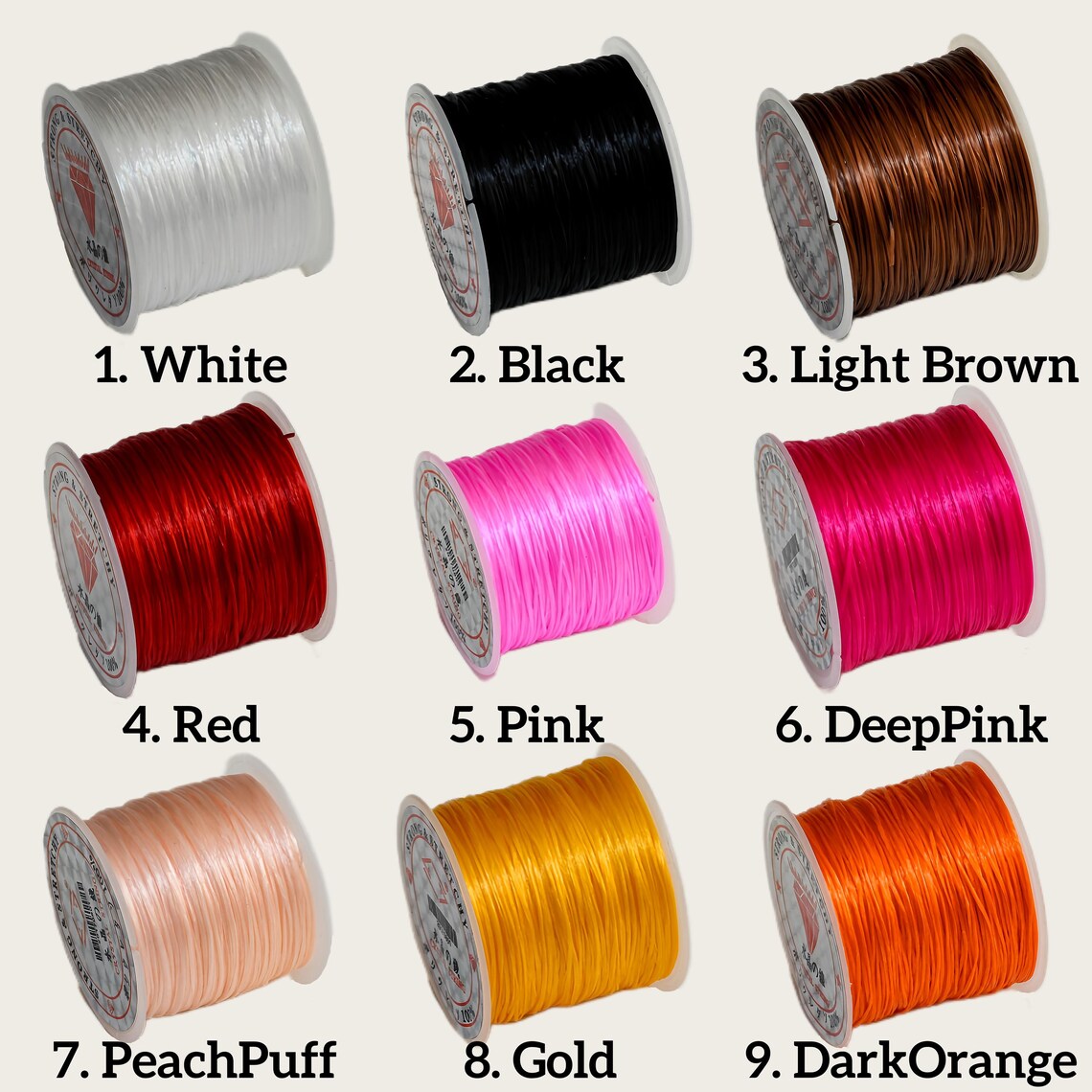 0.8mm Vibrant Dyed Stretch Cord 60m/roll Multipurpose Elastic Cord ...