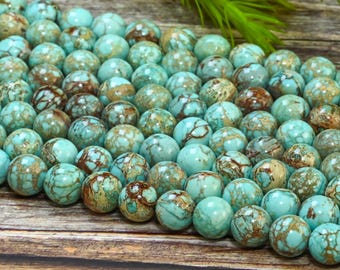 15.5" Faint Blue Sea Sediment Imperial Jasper Gemstone 4MM, 6MM, 8MM, 10MM, 12MM Round Loose Beads