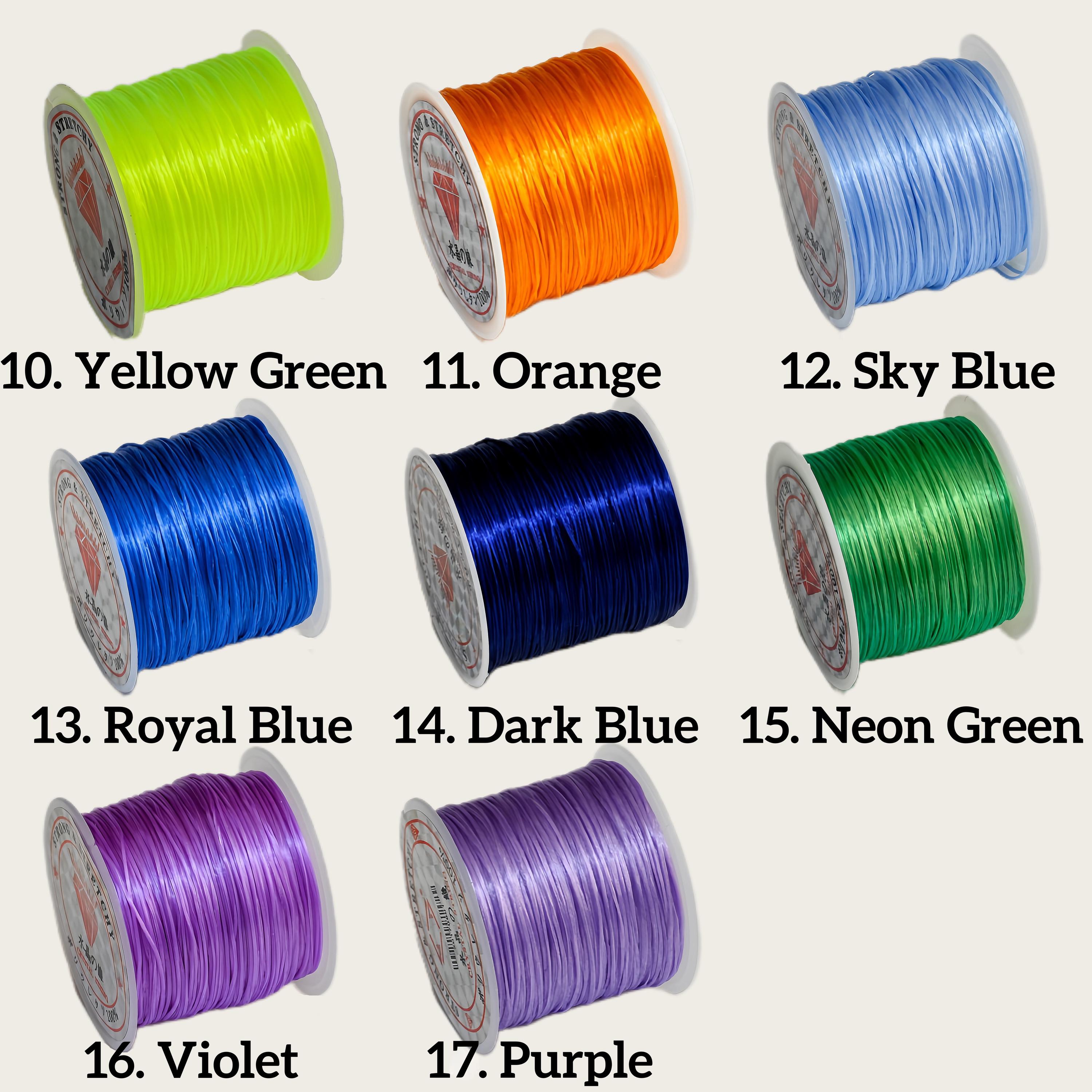 0.8mm Vibrant Dyed Stretch Cord 60m/roll Multipurpose Elastic Cord ...