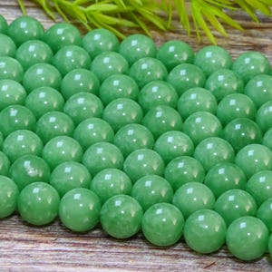 15.5&quot;  Green Jade Gemstone 4mm 6mm 8mm 10mm 12mm Smooth Round Loose Beads