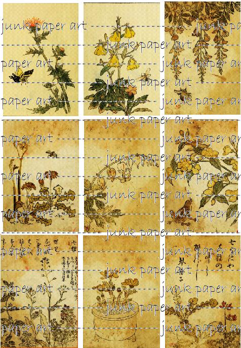 Antique Botanical animal Images From Japanese Art Journal Cards Tea antique-botanical-animal-images-from-japanese-art-journal-cards-tea