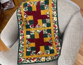 Price Reduced - Sale - Christmas Runner in Reds. Golds, and Greens