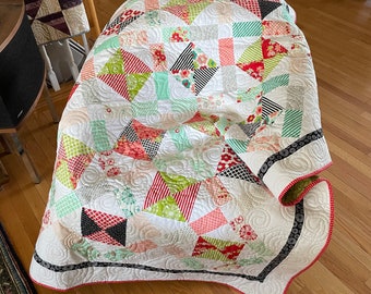 Whimsey a large lap quilt or bed topper