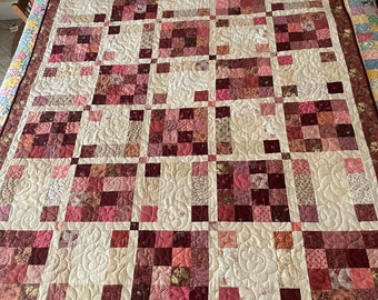 Berry Beauty Twin Quilt or Large Lap or Throw