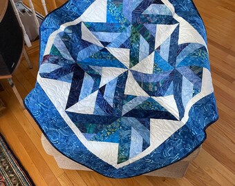 Blues Table Topper or  Little Quilt