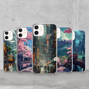 Japanese Art Phone Case Sakura Tree Cover for iPhone 17 Pro Max, 16e, 15, Google Pixel 10 Pro XL, 9A, 8, Samsung Galaxy S25 Edge, S24FE, A56