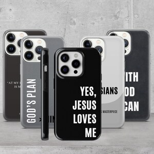 Word Of God Phone Case Bible Faith Tough Cover for iPhone 16e, 16 Pro Max, 15 Google Pixel 9A, 8, 6A Samsung Galaxy S25 Edge, S24, A36, A26