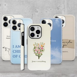Child of God Phone Case Bible Quotes Tough Cover for iPhone 16e, 16 Pro, 15, 14 Google Pixel 9A, 8 6A Samsung Galaxy S25 Edge, S24, A36, A16