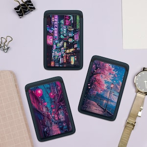Portefeuille japonais Magsafe, porte-cartes magnétique Sakura, porte-cartes premium pour iPhone 16 Pro, 15 14, 13, 12 Mini, 11 Pro Max Plus