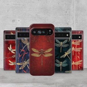 Coque de portable libellule pourpre et bohème pour Google Pixel 9A, 9, 8, 7 Pro 6A, Samsung Galaxy S25 Edge, S24+, A56, A36, iPhone 16e, 15, 14