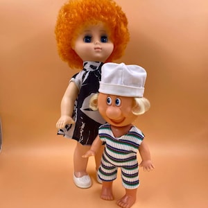 Vintage plastic dolls from the GDR and USSR in original outfits-Germany Collectible Retro Dolls - Mid-Century Childhood Treasures-Rare Finds