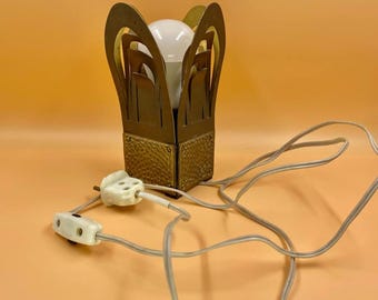 Vintage Messing Tischlampe | 1970er Jahre USSR Retro Schreibtischlampe