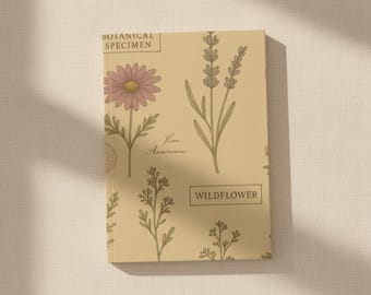 Wildflower Botanical Journal Hardcover | Matte Hardcover Notebook
