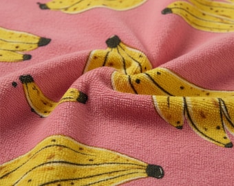 Retro Banana Print Hand Towel | Colorful Maximalist Fruit Kitchen Decor