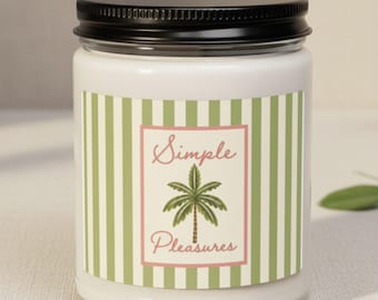 Simple Pleasures Candle | Sea Salt + Orchid Scented Soy Candle