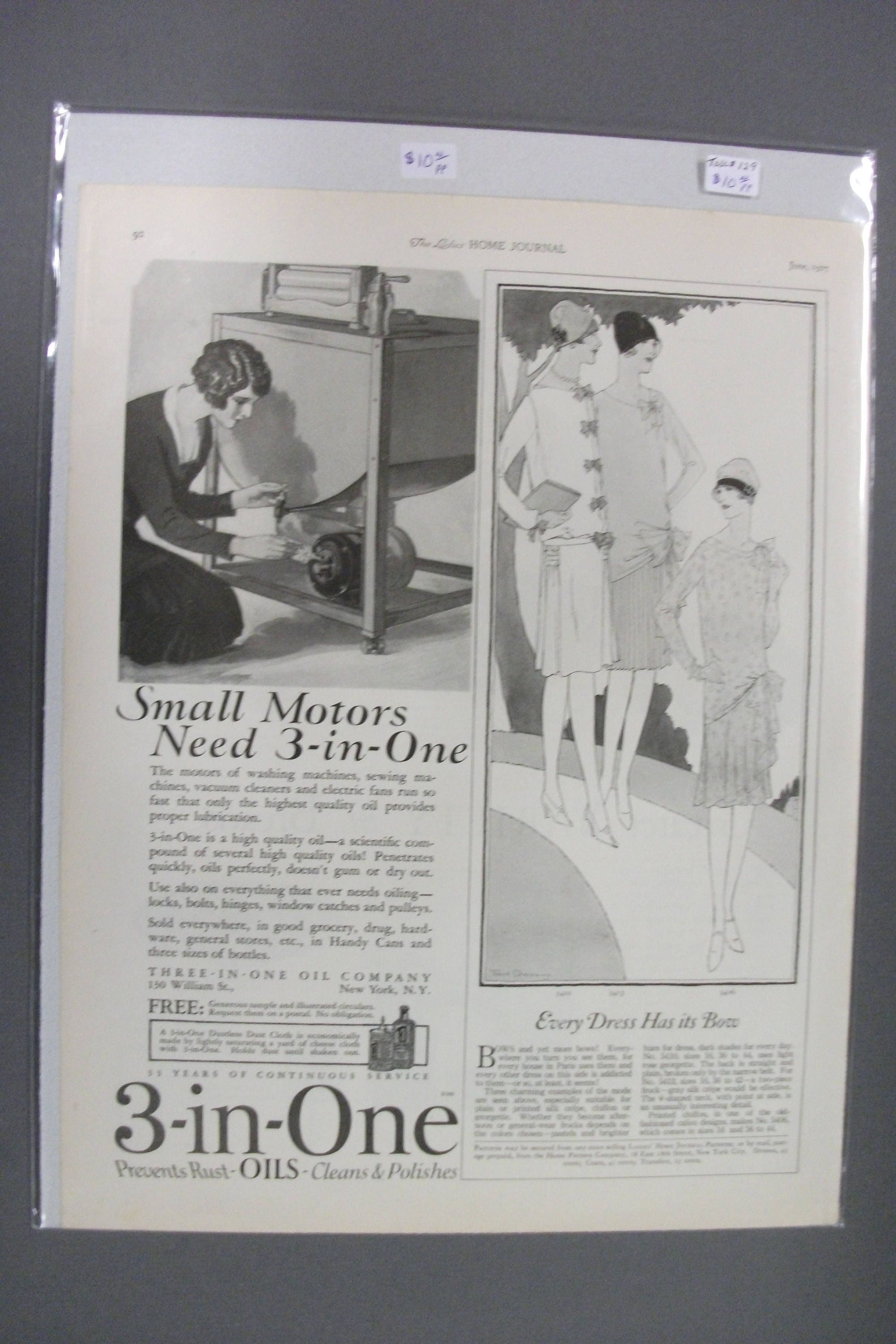 Too.l ... 129  "3 in one "  Ad - June 1927