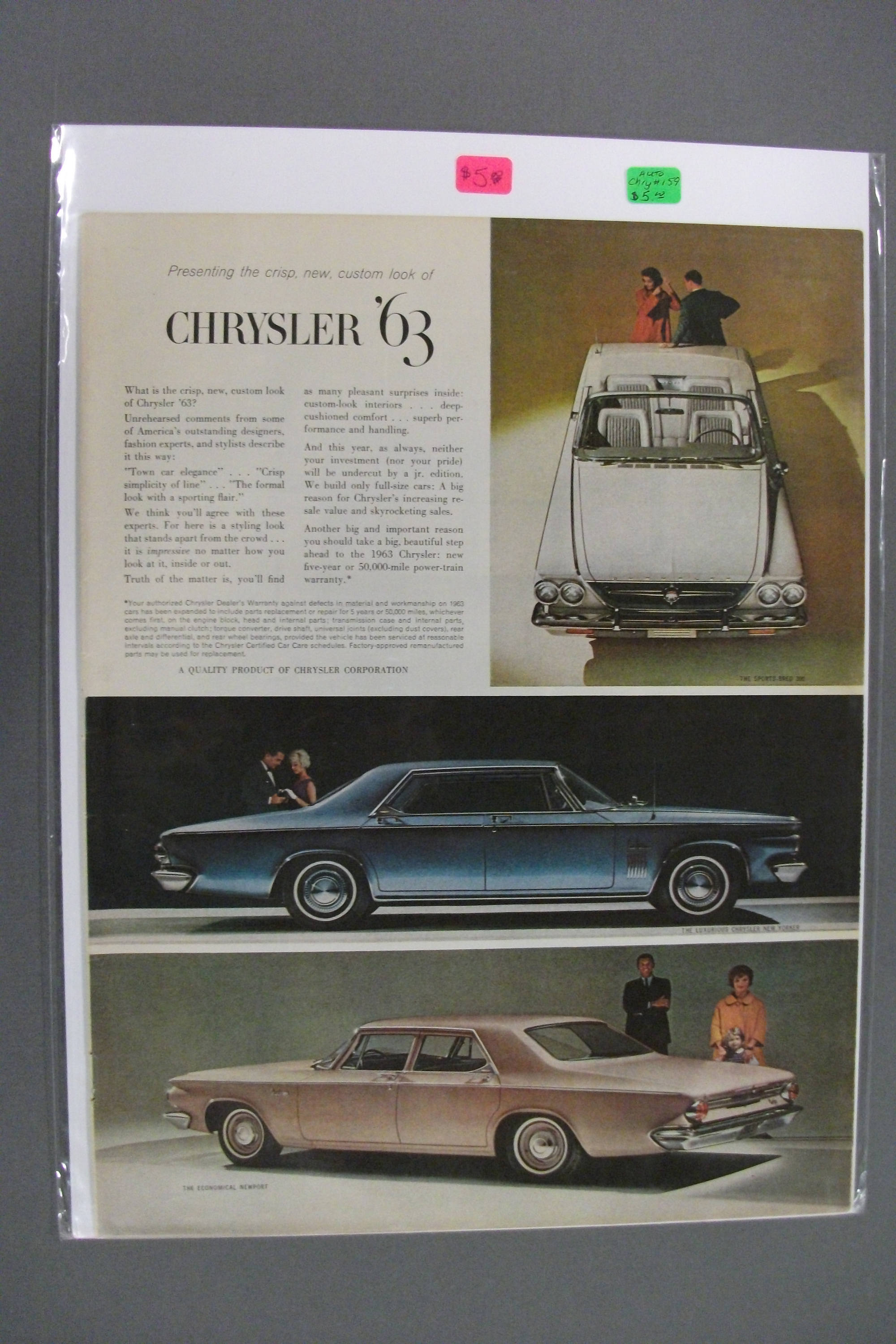 Chry  #159  Chrysler  Magazine Ad -  November   . 1962