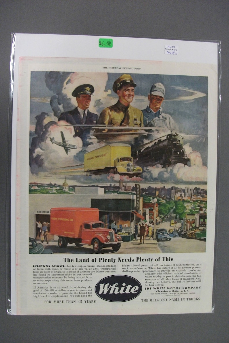 June 1945 Truck #104 White Trucks Magazine Ad