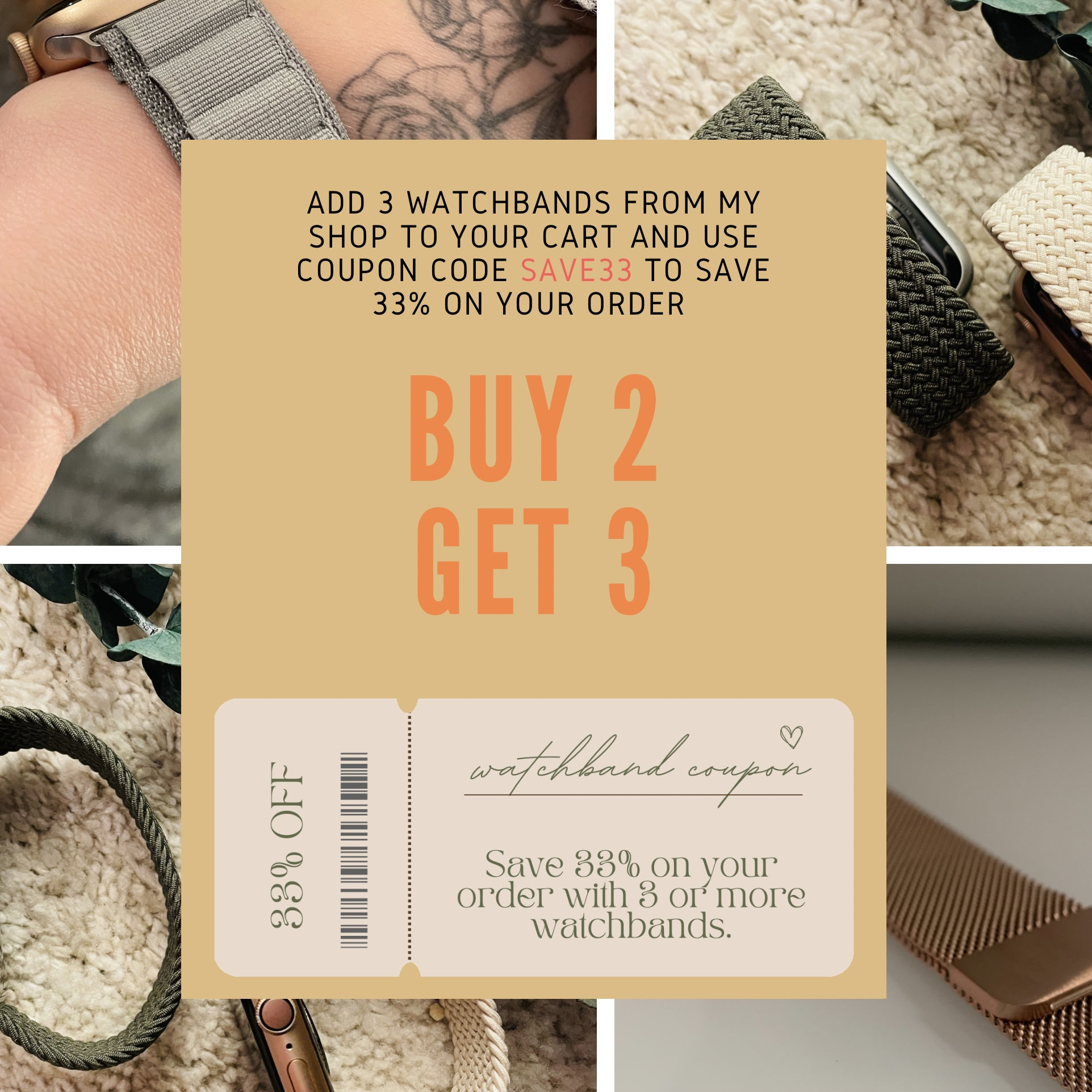 Braided bracelet made of elastic nylon - iWatch compatible - for 38|40|41 mm or 44|45|49 mm - color selection