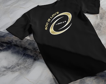 Christliches Glaubens-Shirt Gott ist Liebe-T-Shirt Christus Jesus Kreuz-T-Stück Heilige Bibel-Vers christliches Herrenhemd