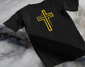 Jesus Is Lord T-Shirt: Christian Cross Unisex Tee