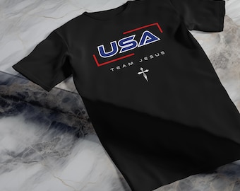 USA Team Jesus T-Shirt: Christlicher Glaube, Sport, weiche Baumwollmischung