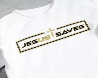 Jezus redt christelijk T-shirt: uniseks atletische pasvorm