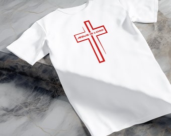 Jesus Is Lord T-Shirt: Christian Faith Cross Unisex Tee