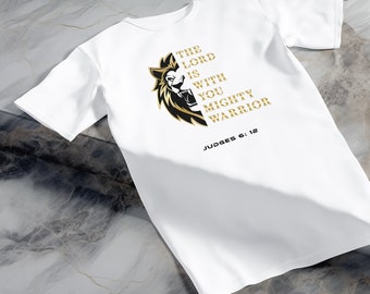Mighty Warrior Lion T-Shirt: Christian Faith Bible Verse