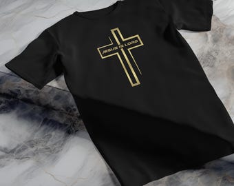 Jesus Is Lord T-Shirt: Christian Faith Cross Tee